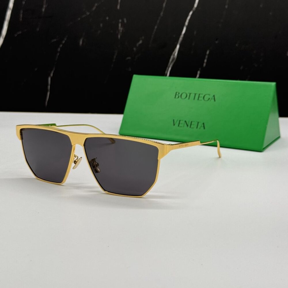 NEW BOTTEGA VENETA BV1069S 001 UNISEX GREY SQUARE BOTTEGA VENETA SUNGLASSES
